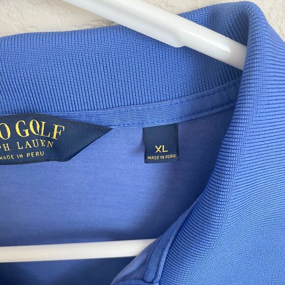 Polo Ralph Lauren Mens Shirt XL Blue Gold Active Performance Crocker Partners - Picture 7 of 11